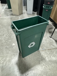 [#G4-886] Green Square Trash Can