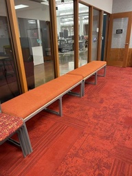 [#B2-1] Bench - orange/metal base (72x19x20)