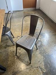 [#B4-19] Chair - silver metal