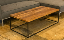 [#C3-27] Coffee Table - wood/black