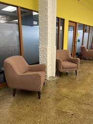 [#B12-55] Lounge Chair - white and red