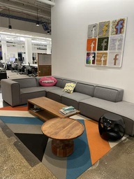 [#B7-102] Sectional Couch - light grey