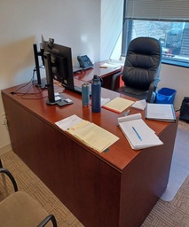 [#E6-28] Rh L-Desk 6’ X 7’