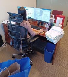 [#E3-293] Desk Left Ped 6’ X 3’