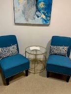 [#B12-ES15] Blue Armless Chair
