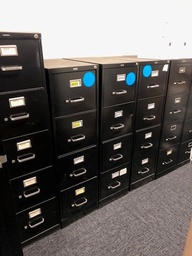 [#D11-1] 4-Hi Black Filing Cabinets