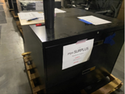 [#D18-RM001] 2-H File cabinet (black metal)