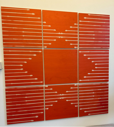 [#J3-66] Artwork - 9 panels, orange diamond