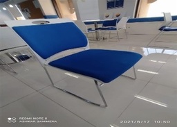 [#B4-36] Blue Stackable Café Chair