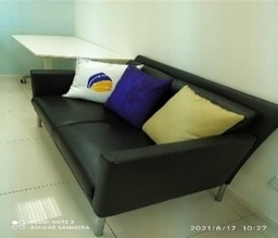 [#B6-57] Leather 2 Seat Sofa