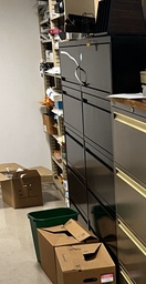 [#D10-8] 5-Drawer Black Filing Cabinet