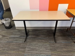 [#C19-4] Small plastic table: 4 ft X 2 ft. Thickness= 1 inch; Height= 29 inches