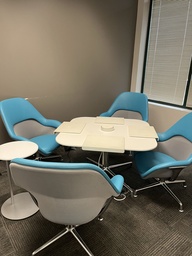 [#C5-Pic 61] White Square Table, 42" square and 26" tall