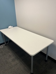 [#C5-Pic 54] White Rectangle Table, 72x30"