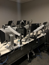 [#H10-Pic 69] Double Monitor Arms, Humanscale 