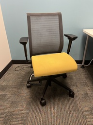 [#B13-Pic 75] Yellow And Black Task Chair, Steelecase