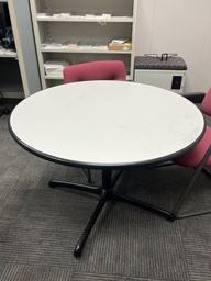 [#C5-Pic 91] Round Grey And Black Table, 42"