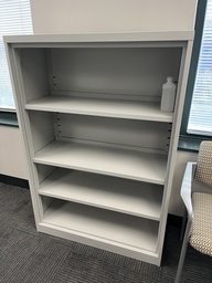 [#D3-Pic 98] Beige Metal Bookshelf, 52.5Hx15Dx36W"