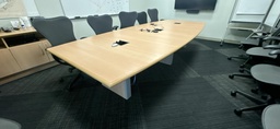 [#C7-2] 12' Boatshape Boardroom Table w/Electrical