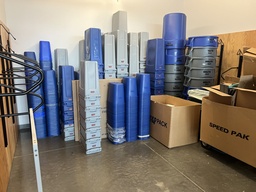 [#G4-1] Trash can, tall, blue