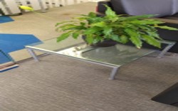 [#C4-139] Square Glass Coffee Table