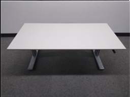 [#E9-20] 60" steelcase White crank - height adjustable desk