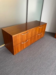 [#D5-68] 6' Wood 4-Drawer Credenza