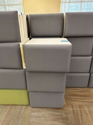 [#D6-17] 2-Door File Cabinet with Cushion Top (Grey)