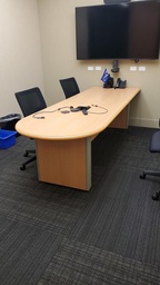 [#C6-31] 9' Bullet Shape Boardroom Table