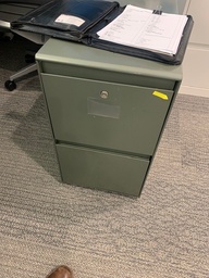[#D16] 2 Drawer Green Pedestal