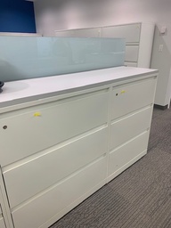[#D8] 3 Drawer Lateral White Cabinet