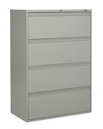 [#D10] 4 Drawer Lateral Grey Filing Cabinet (photo representation)