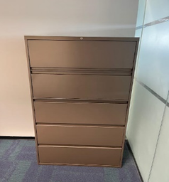 [#D12-13] Brown 5 drawer file 