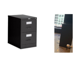 [#D7-13] Metal filing cabinet, short (photo representation)