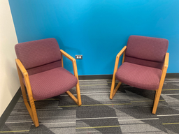 [#B8-59] Upholstered Wood Guest Chair