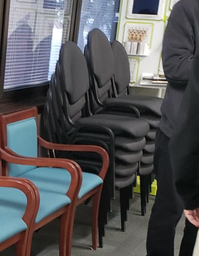 [#B4-3] Metal Stacking Chairs - Charcoal