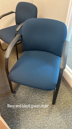 [#B8-45] Navy/Black Guest Chair