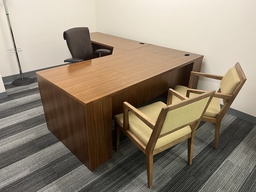 [#E6-1] L-Shaped Wood Desk