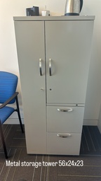 [#D19-44] Metal storage tower, 56x24"