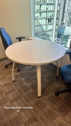 [#C5-54] Round height-adjustable table, 42" diameter