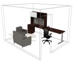 [#D16-11] Hutch - 16 1/2"D x 40"H x 66"W