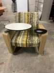 [#B12-1] Haworth soft seating with laptop table &amp; cup holder (yellow)