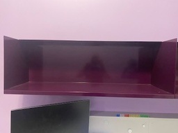 [#D27-173] Metal, wall-mounted shelf, purple or grey