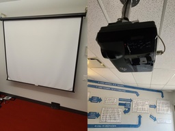 [#H14-32] Projector Screen &amp; Projector