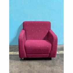 [#B12-1] 1223/NC - Sela PINK Lounge Chair And A Half, Non-Contrast, Sled Base (31Wx33Dx29H) 