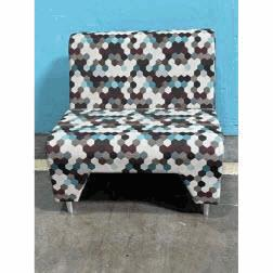 [#B12-101] MYNN - MULTICOLOUR PATTERN MyWay No Arms Lounge Chair, 4 - Legs (33Wx32Dx29.50Hx18SH)