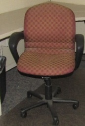 [#B13-4] Red Patterned Task Chair