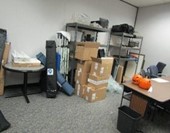 [#C19-54] Plam Table with Black Wood Edge &amp; 4 Prong Base