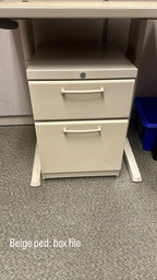 [#D16-4] Beige Pedestal Box-File