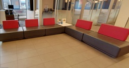 [#B12] Red/Grey Lounge Seats